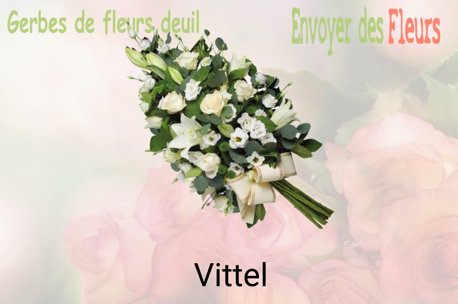 Gerbe de fleurs de deuil livrée à Vittel